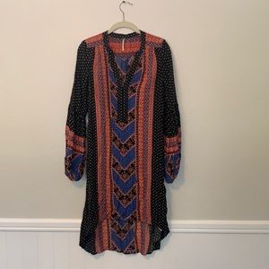 Free People Long Sleeve Peasant Dress